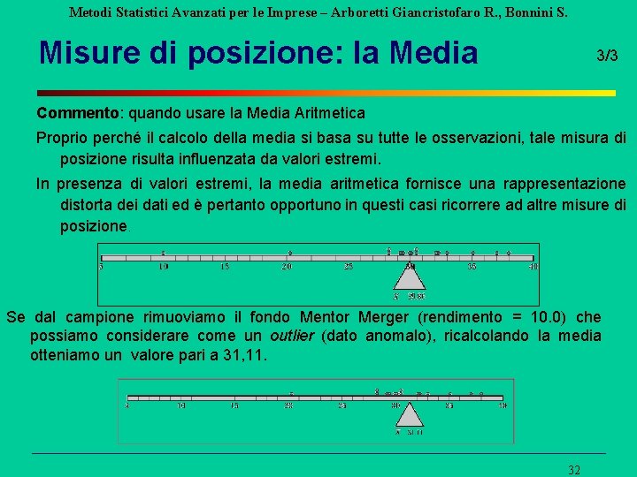 Metodi Statistici Avanzati per le Imprese – Arboretti Giancristofaro R. , Bonnini S. Misure