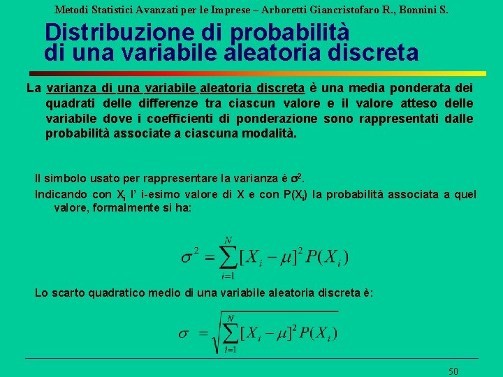 Metodi Statistici Avanzati per le Imprese – Arboretti Giancristofaro R. , Bonnini S. Distribuzione