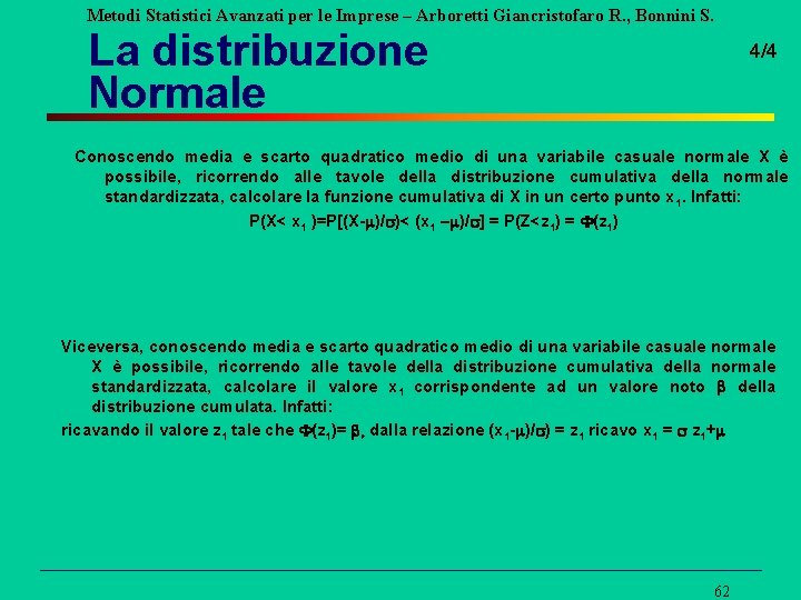 Metodi Statistici Avanzati per le Imprese – Arboretti Giancristofaro R. , Bonnini S. La