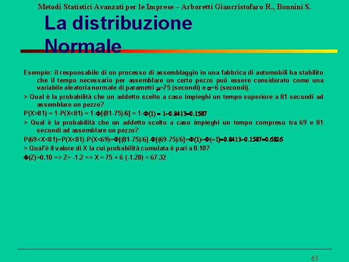 Metodi Statistici Avanzati per le Imprese – Arboretti Giancristofaro R. , Bonnini S. La