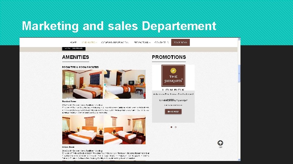 Marketing and sales Departement 