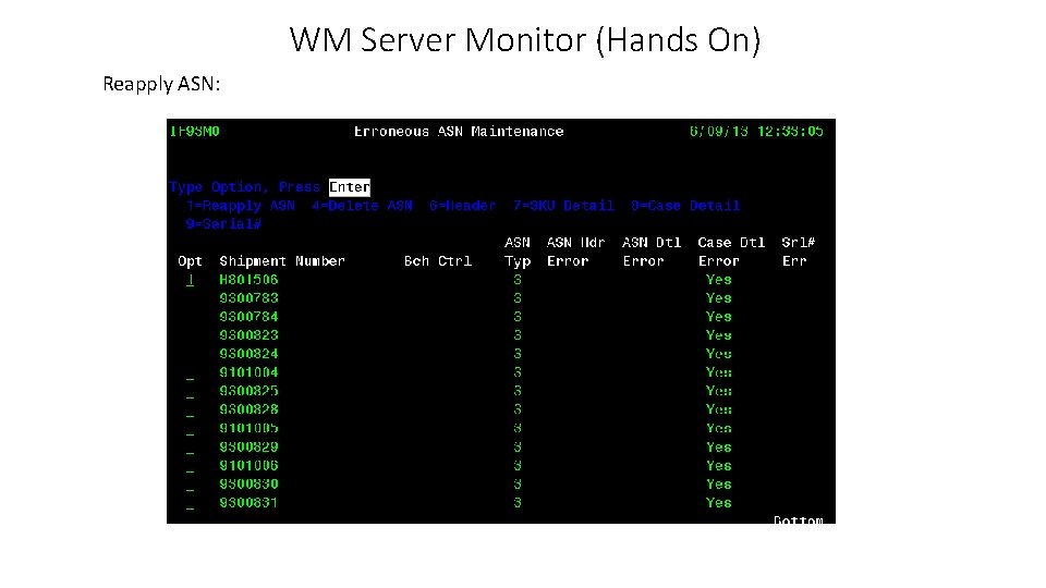 WM Server Monitor (Hands On) Reapply ASN: 