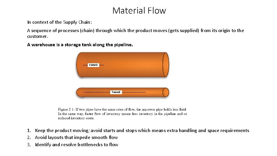 Material Flow In context of the Supply Chain: A sequence of processes (chain) through