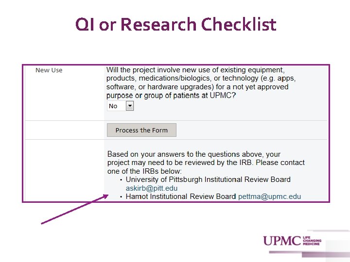 QI or Research Checklist 10 