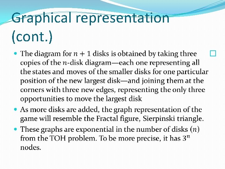 Graphical representation (cont. ) � 