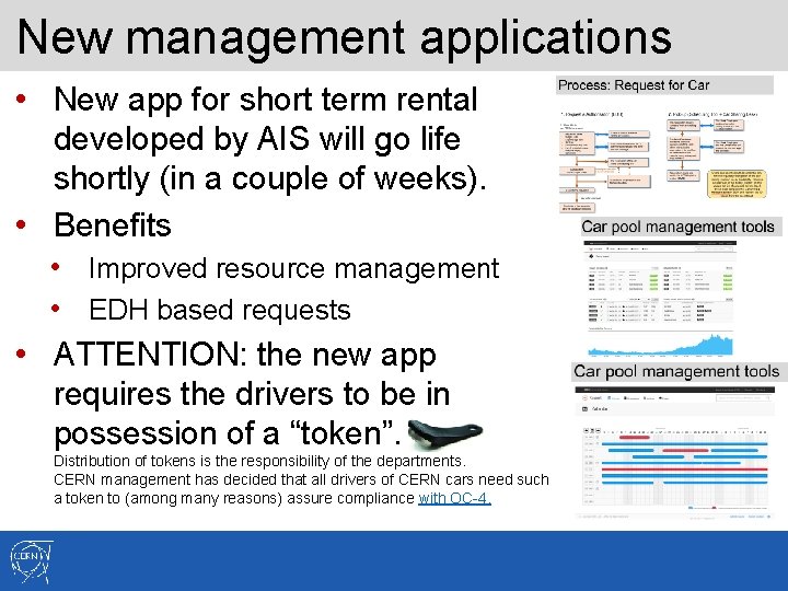 New management applications • New app for short term rental developed by AIS will