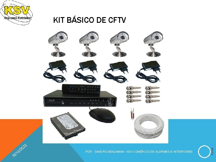 KIT BÁSICO DE CFTV 30 / 0 02 2 / 10 POR : SANDRO