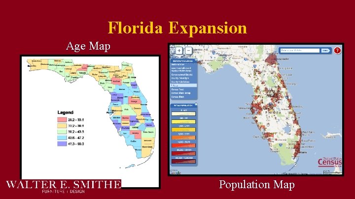 Florida Expansion Age Map Population Map 