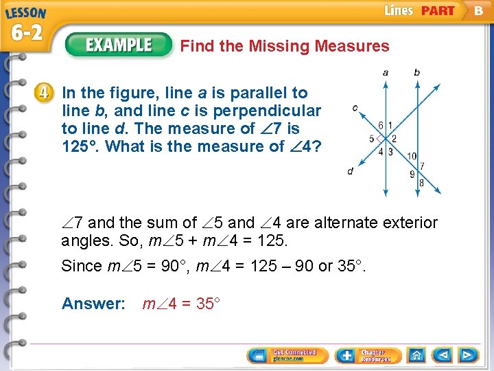 Find the Missing Measures In the figure, line a is parallel to line b,