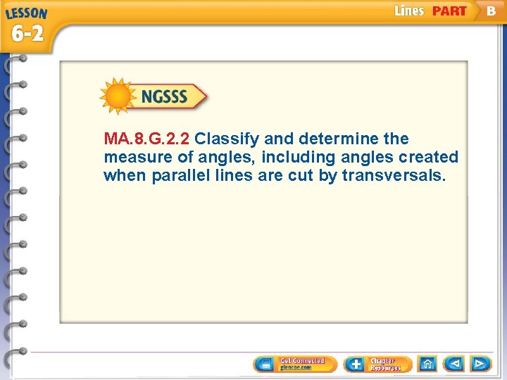 MA. 8. G. 2. 2 Classify and determine the measure of angles, including angles