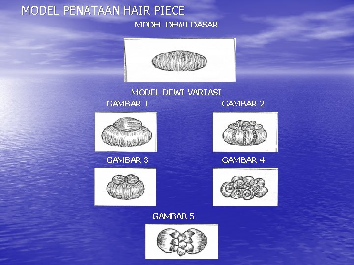 MODEL PENATAAN HAIR PIECE MODEL DEWI DASAR MODEL DEWI VARIASI GAMBAR 1 GAMBAR 2