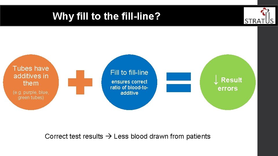  Why fill to the fill-line? Tubes have additives in them (e. g. purple,