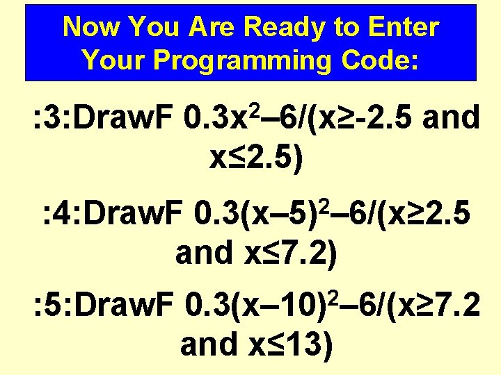 Now You Are Ready to Enter Your Programming Code: : 3: Draw. F 2