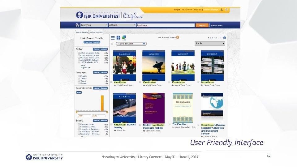 User Friendly Interface Your Logo Nazarbayev Universitywww. company. com - Library Connect | May