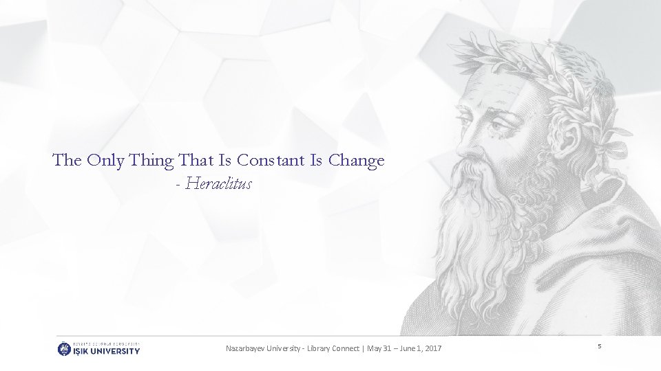 The Only Thing That Is Constant Is Change - Heraclitus Your Logo Nazarbayev Universitywww.