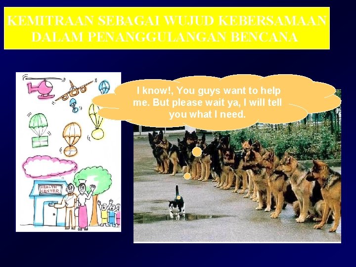KEMITRAAN SEBAGAI WUJUD KEBERSAMAAN DALAM PENANGGULANGAN BENCANA I know!, You guys want to help KEMITRAAN SEBAGAI WUJUD KEBERSAMAAN DALAM PENANGGULANGAN BENCANA I know!, You guys want to help