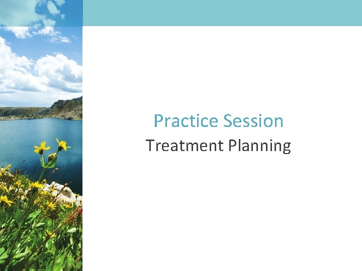 Practice Session Treatment Planning 