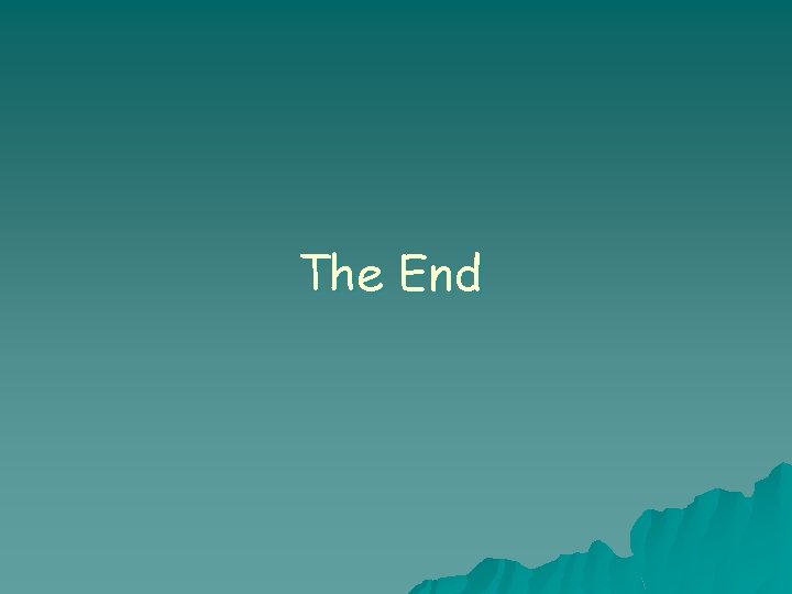 The End 