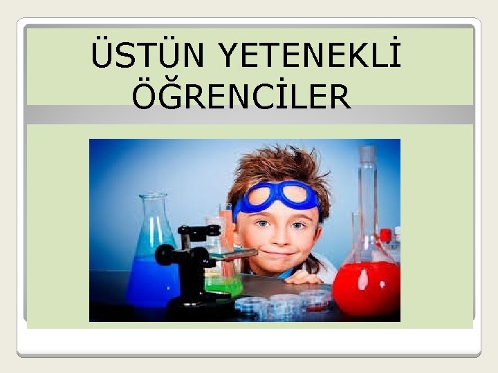  ÜSTÜN YETENEKLİ ÖĞRENCİLER 