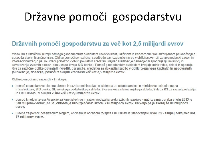 Državne pomoči gospodarstvu 