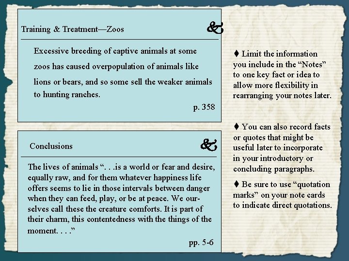 Training & Treatment—Zoos k ___________________________________________________ Excessive breeding of captive animals at some zoos has