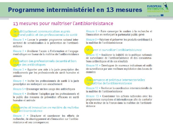 Programme interministériel en 13 mesures 
