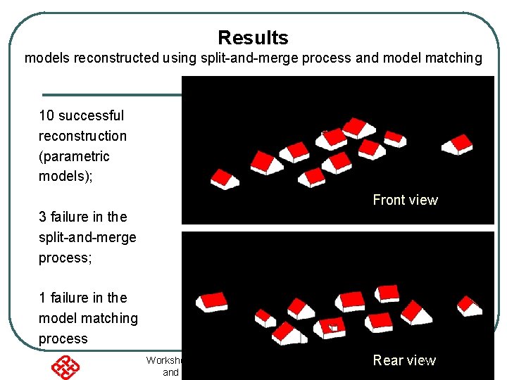 Results models reconstructed using split-and-merge process and model matching 10 successful reconstruction (parametric models);