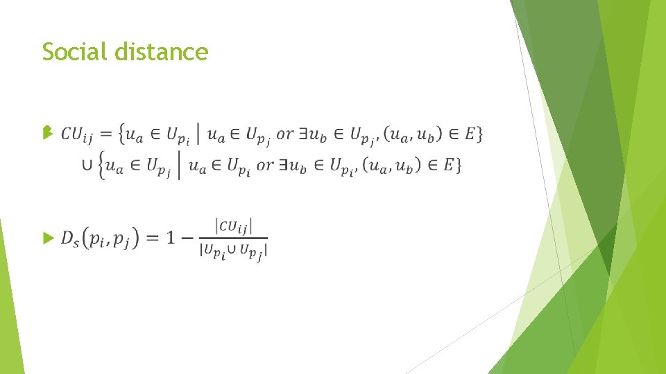 Social distance 