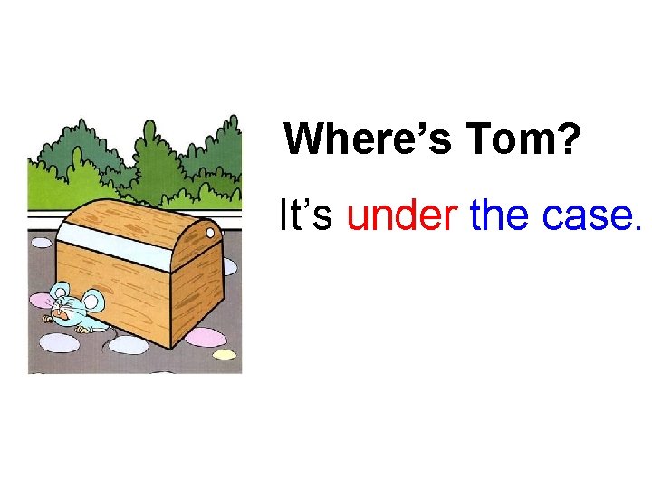 Where’s Tom? It’s under the case. 