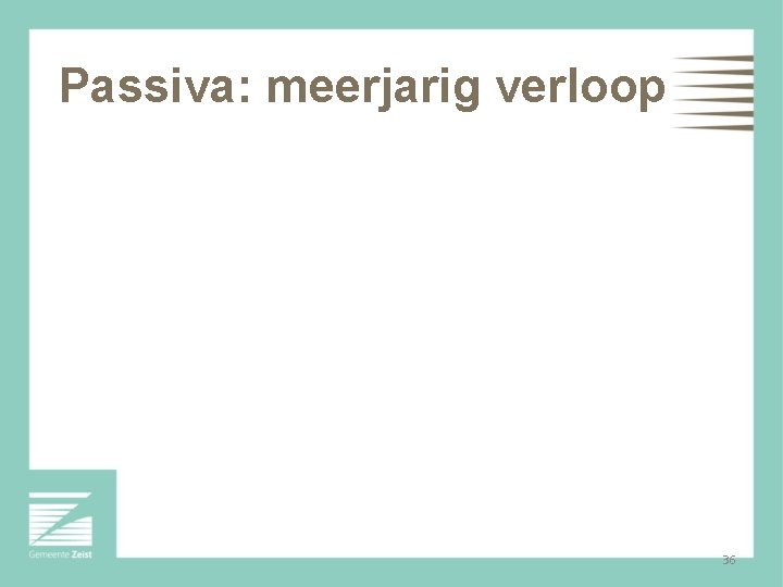 Passiva: meerjarig verloop 36 