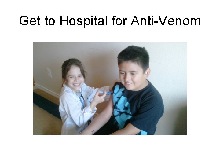 Get to Hospital for Anti-Venom 