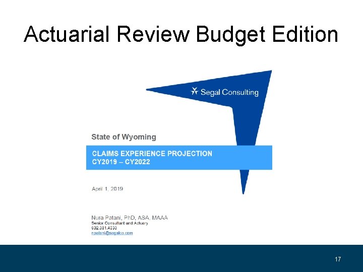 Actuarial Review Budget Edition 17 