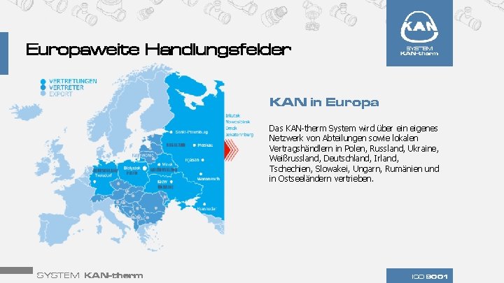 Europaweite Handlungsfelder KAN in Europa Das KAN-therm System wird über ein eigenes Netzwerk von