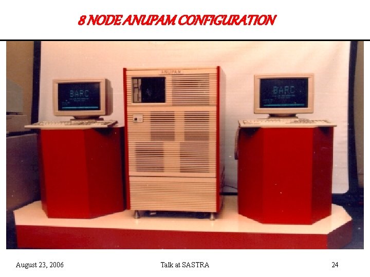 8 NODE ANUPAM CONFIGURATION August 23, 2006 Talk at SASTRA 24 