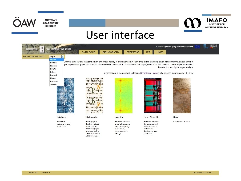 User interface 