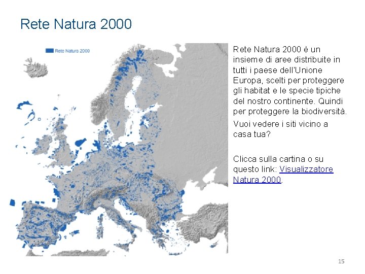 Rete Natura 2000 è un insieme di aree distribuite in tutti i paese dell’Unione