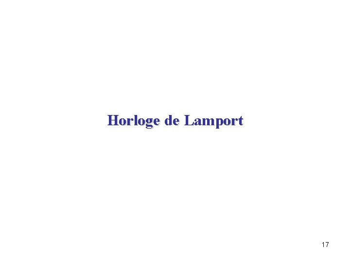 Horloge de Lamport 17 