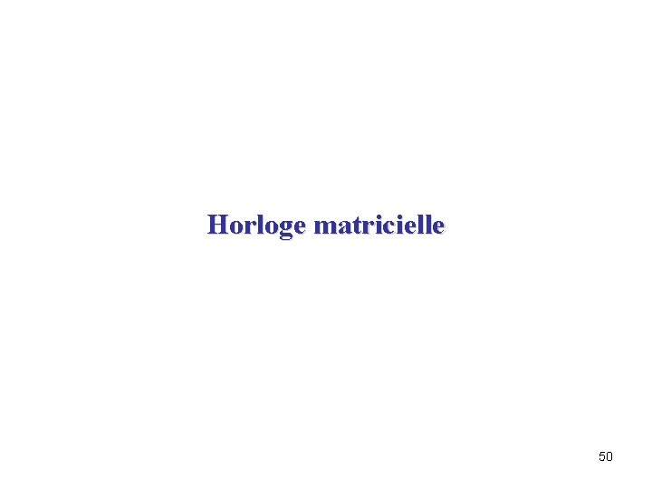 Horloge matricielle 50 