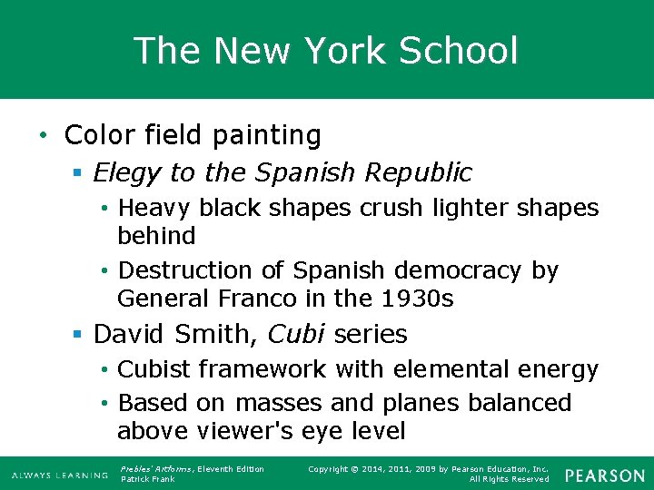 The New York School • Color field painting § Elegy to the Spanish Republic