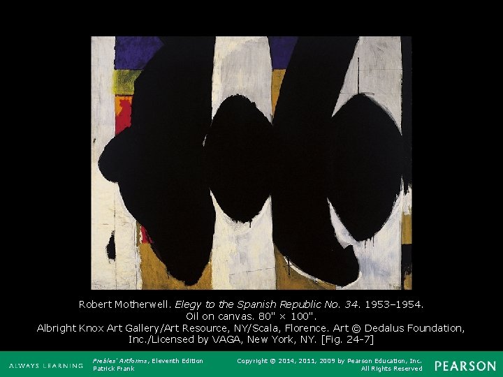 Robert Motherwell. Elegy to the Spanish Republic No. 34. 1953– 1954. Oil on canvas.