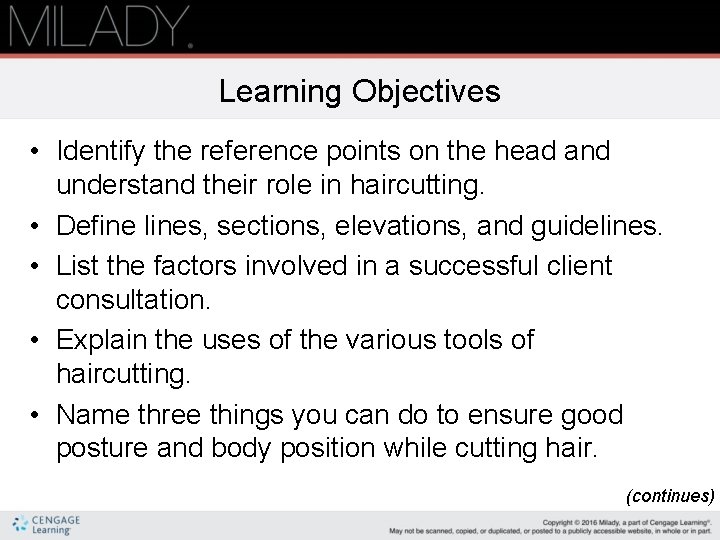 Learning Objectives • Identify the reference points on the head and understand their role