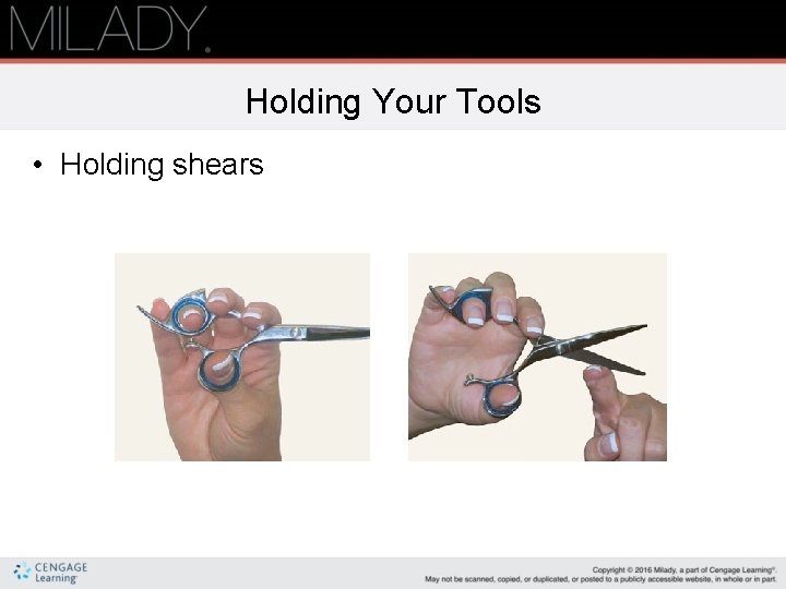 Holding Your Tools • Holding shears Holding Your Tools • Holding shears