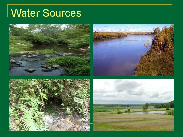 Water Sources 