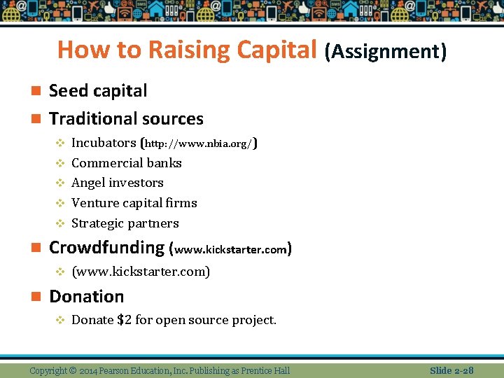 How to Raising Capital (Assignment) Seed capital n Traditional sources n v v v How to Raising Capital (Assignment) Seed capital n Traditional sources n v v v