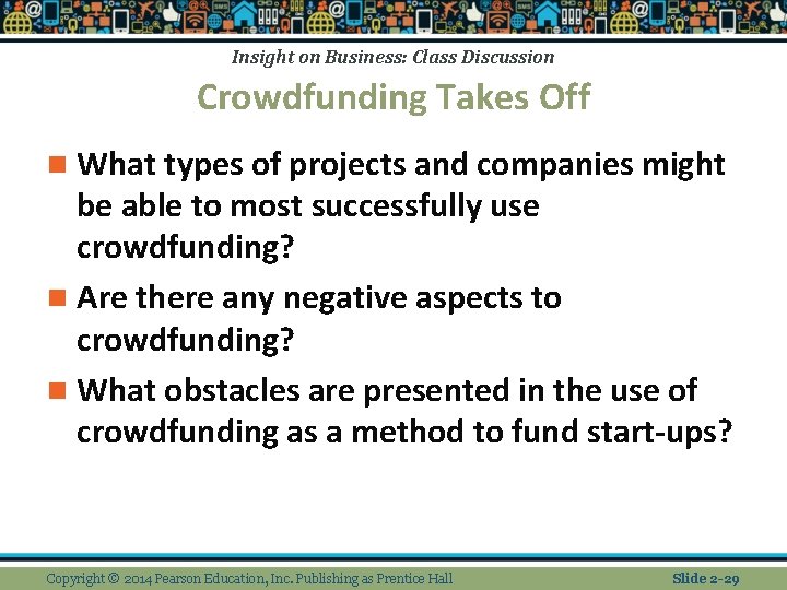 Insight on Business: Class Discussion Crowdfunding Takes Off n What types of projects and Insight on Business: Class Discussion Crowdfunding Takes Off n What types of projects and