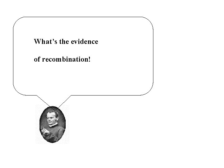 What’s the evidence of recombination! 