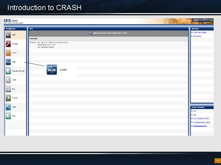 Introduction to CRASH 11 