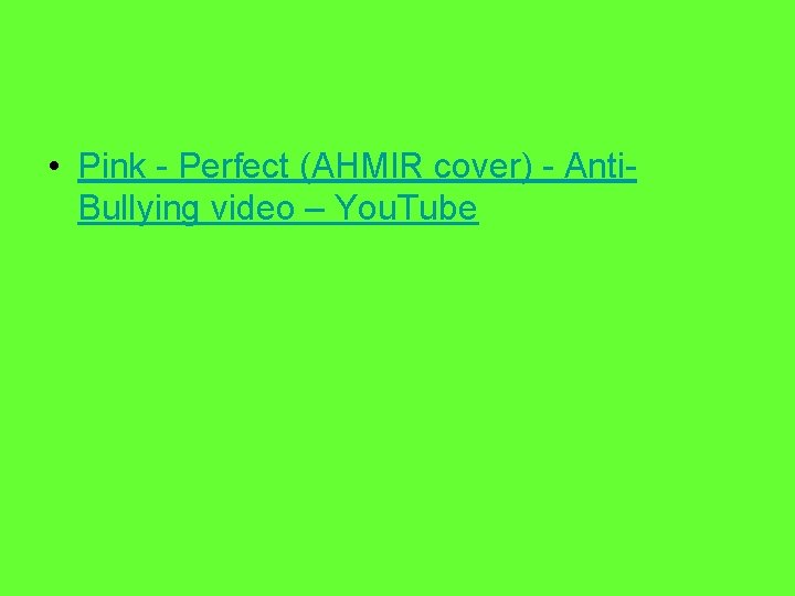  • Pink - Perfect (AHMIR cover) - Anti. Bullying video – You. Tube