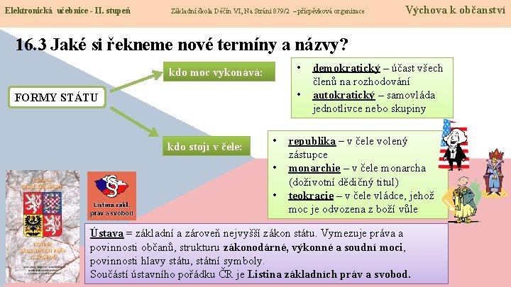 Elektronická učebnice - II. stupeň Základní škola Děčín VI, Na Stráni 879/2 – příspěvková