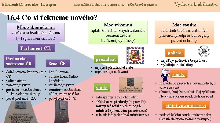 Elektronická učebnice - II. stupeň Základní škola Děčín VI, Na Stráni 879/2 – příspěvková